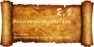 Reichardt Virgília névjegykártya